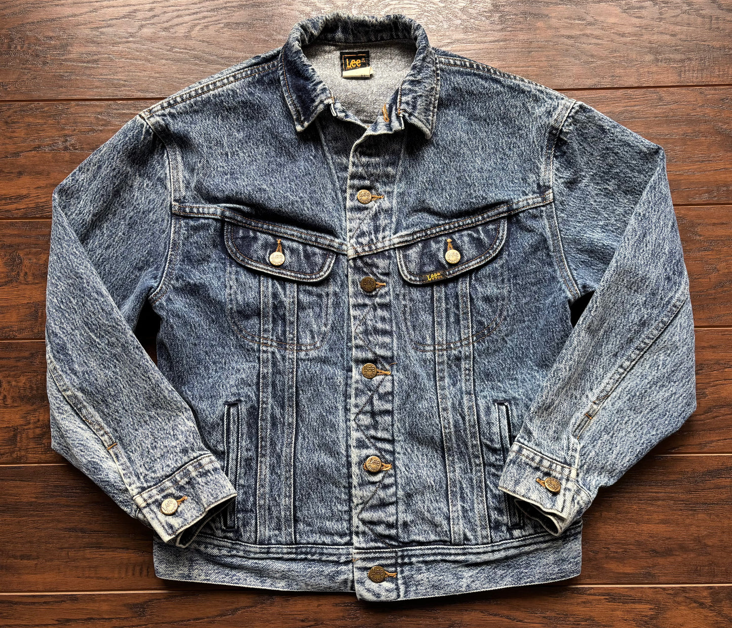 Vintage Western Lee Acid Wash Denim Trucker Jacket