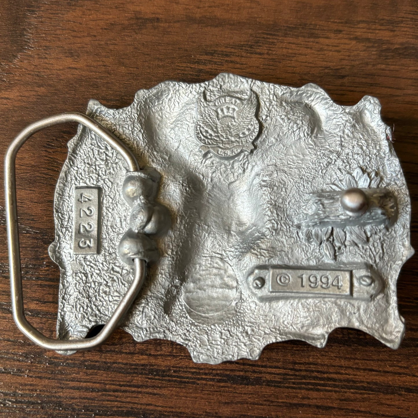 1994 Vintage 3D Buck Belt Buckle | The Great American Buckle Co