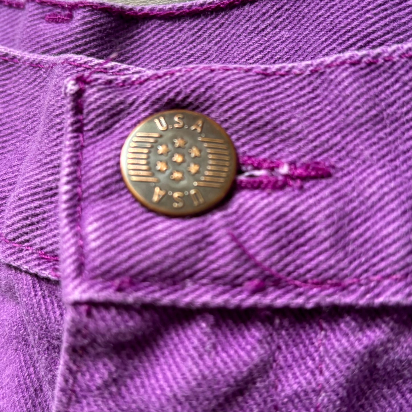 Vintage Women’s Purple Denim Shorts | Made in USA