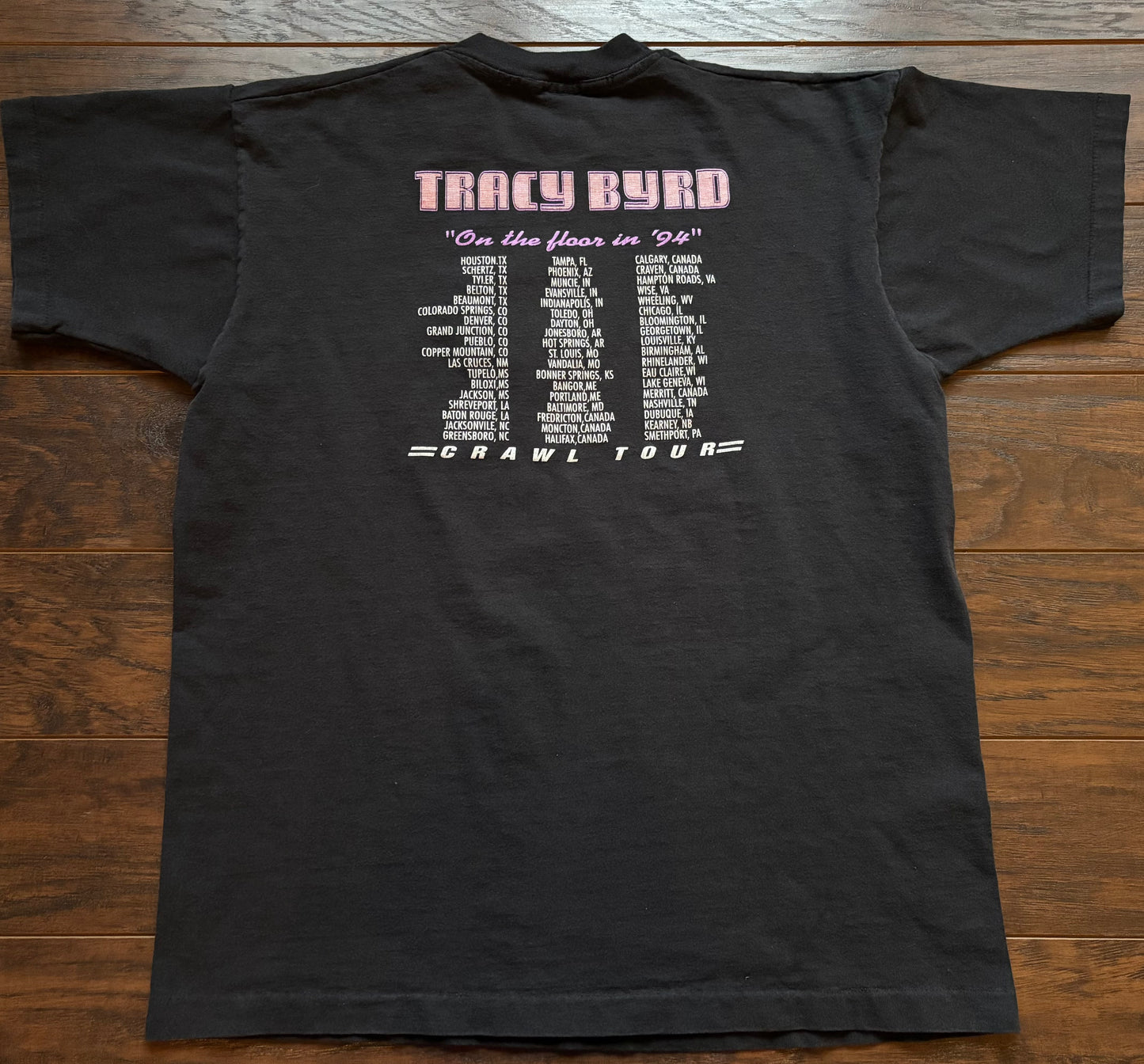 1994 Vintage Tracy Byrd “On The Floor in ‘94” Crawl Tour Country Concert T-shirt | Made In USA