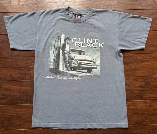 1998 Vintage Western Clint Black “Nothin’ But The Taillights” Country Concert T-Shirt | North American Tour