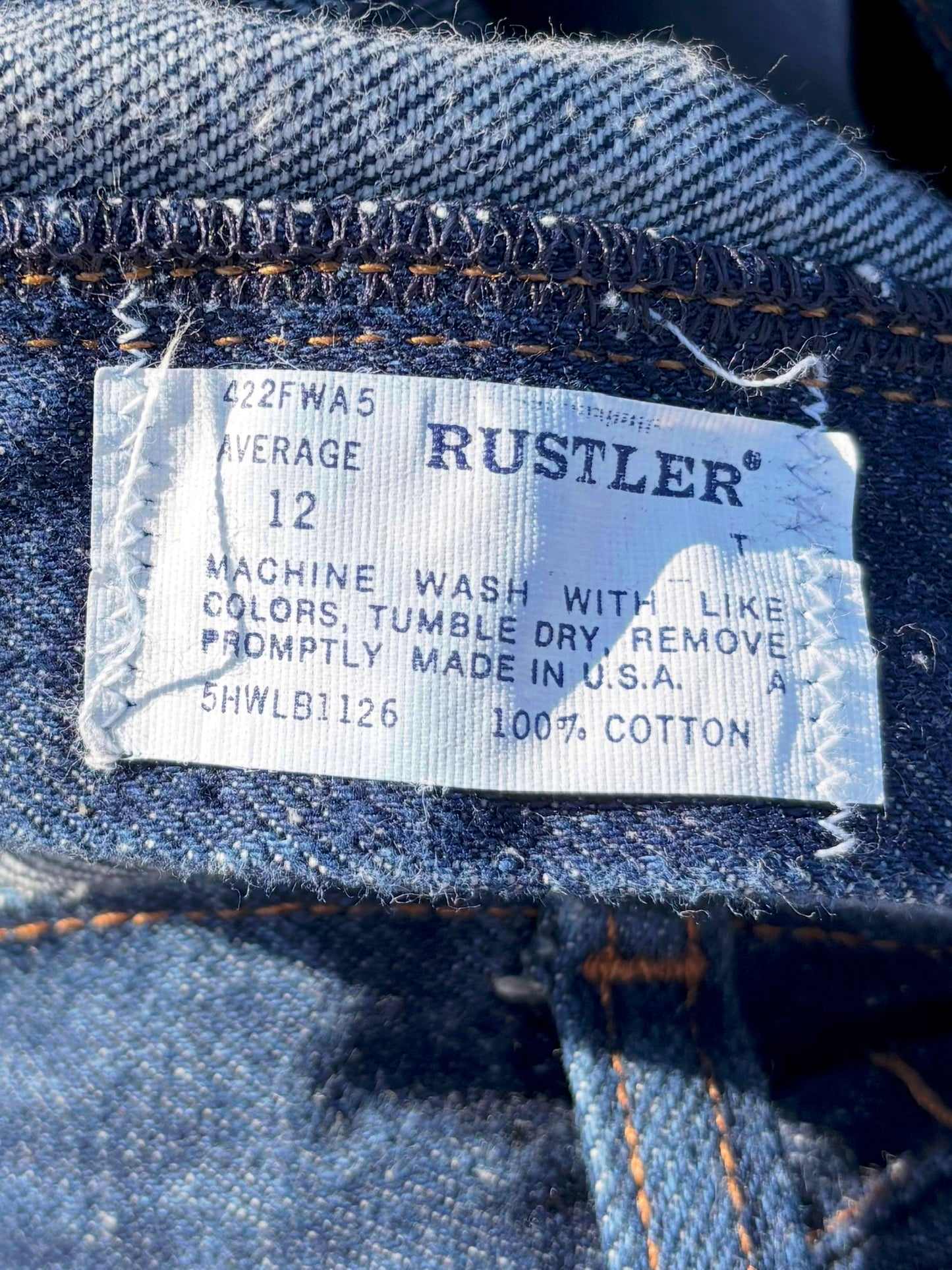 Vintage Western Women’s Rustler Jeans with Desert Patch