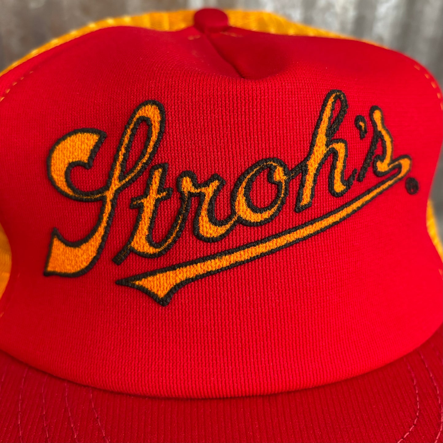 80’s Vintage Stroh’s Beer Snapback Trucker Hat | Made in USA