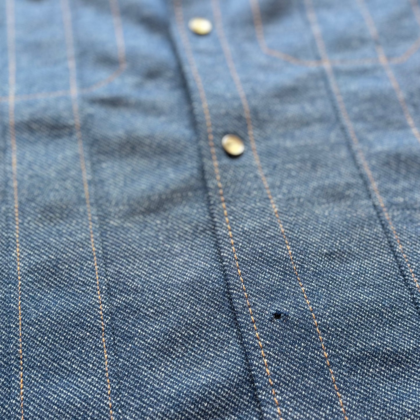 Vintage Western Men’s JCPenney Towncraft Chambray Shirt with Snap Buttons