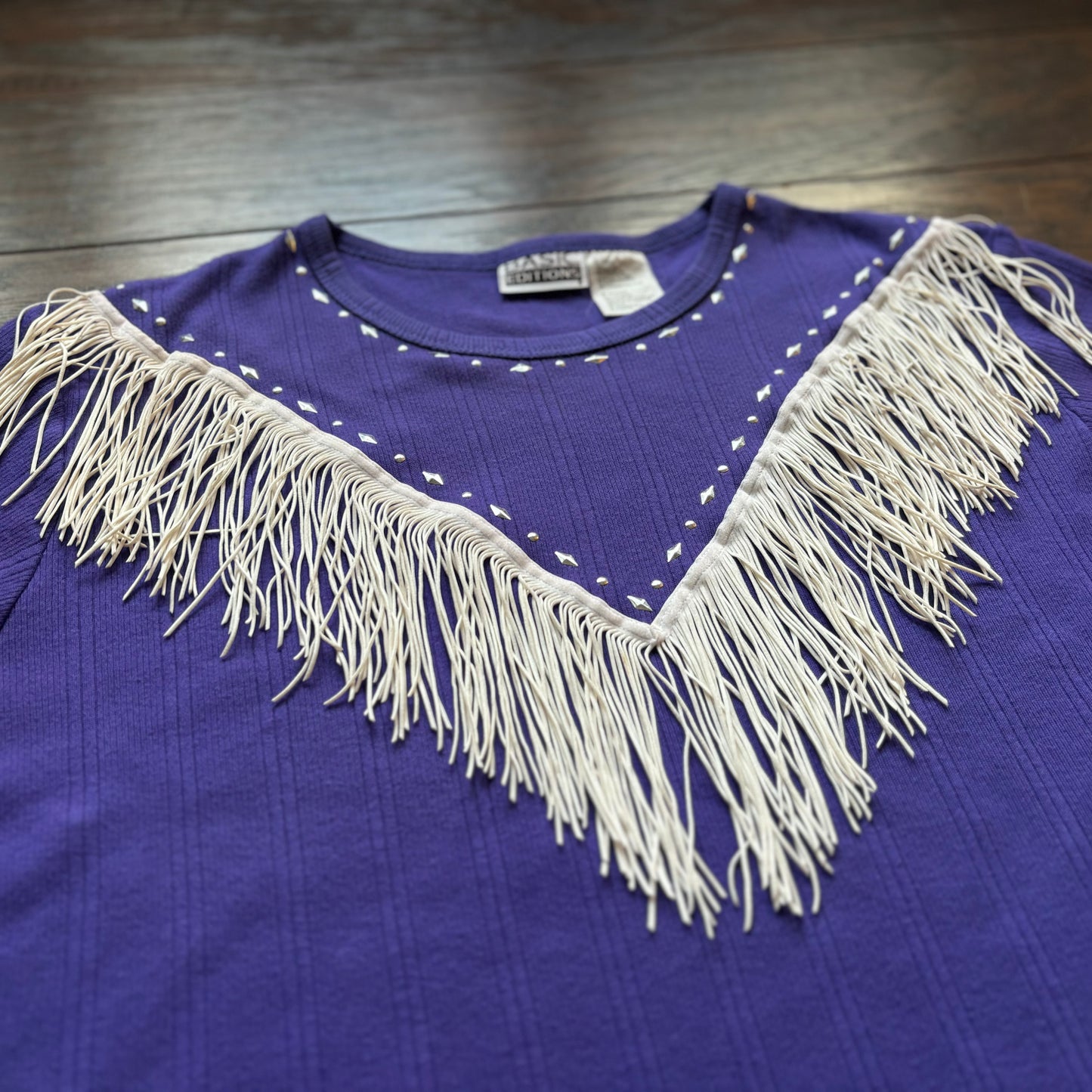 90’s Vintage Western Women’s Basic Editions Shirt with Fringe
