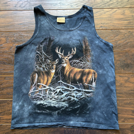 2003 Vintage Men’s The Mountain Deer and Buck Tank Top | Made in USA