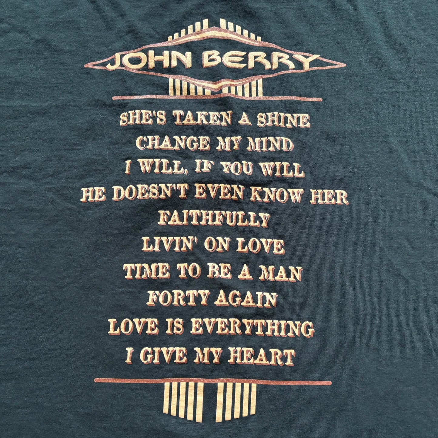 1996 Vintage Western John Berry Country Concert Tour T-Shirt | Made in USA