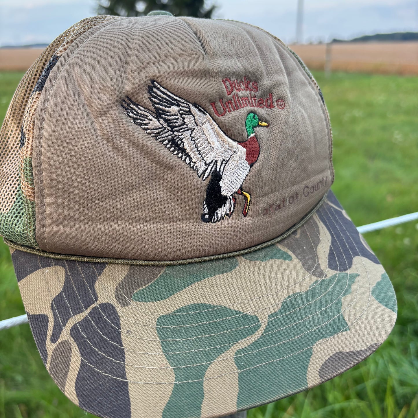 80’s Vintage Ducks Unlimited Gratiot County Snapback Trucker Hat | Made in Korea