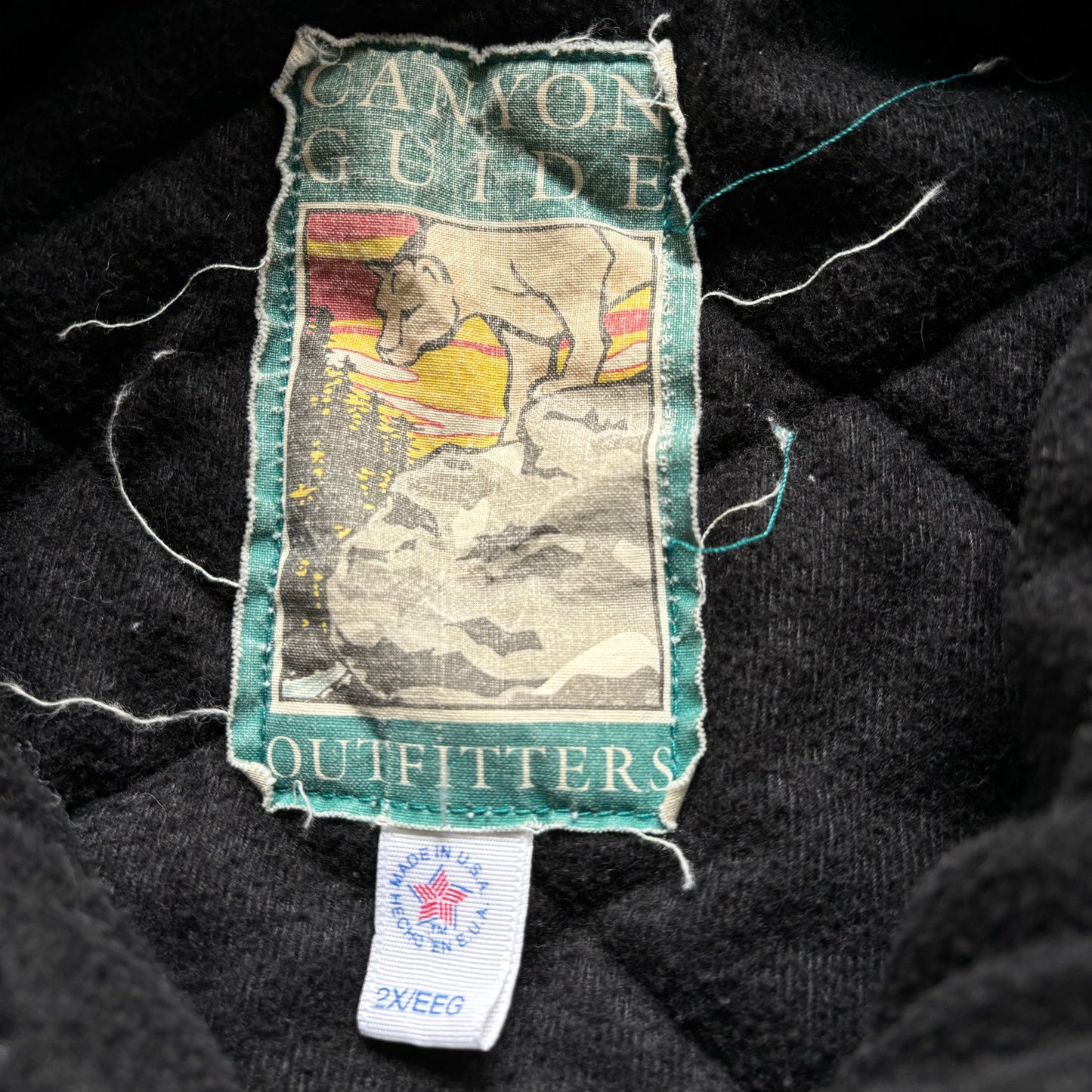 Vintage Western CanyonGuide Outfitters Jacket with Aztec Print | Made In USA Union Made