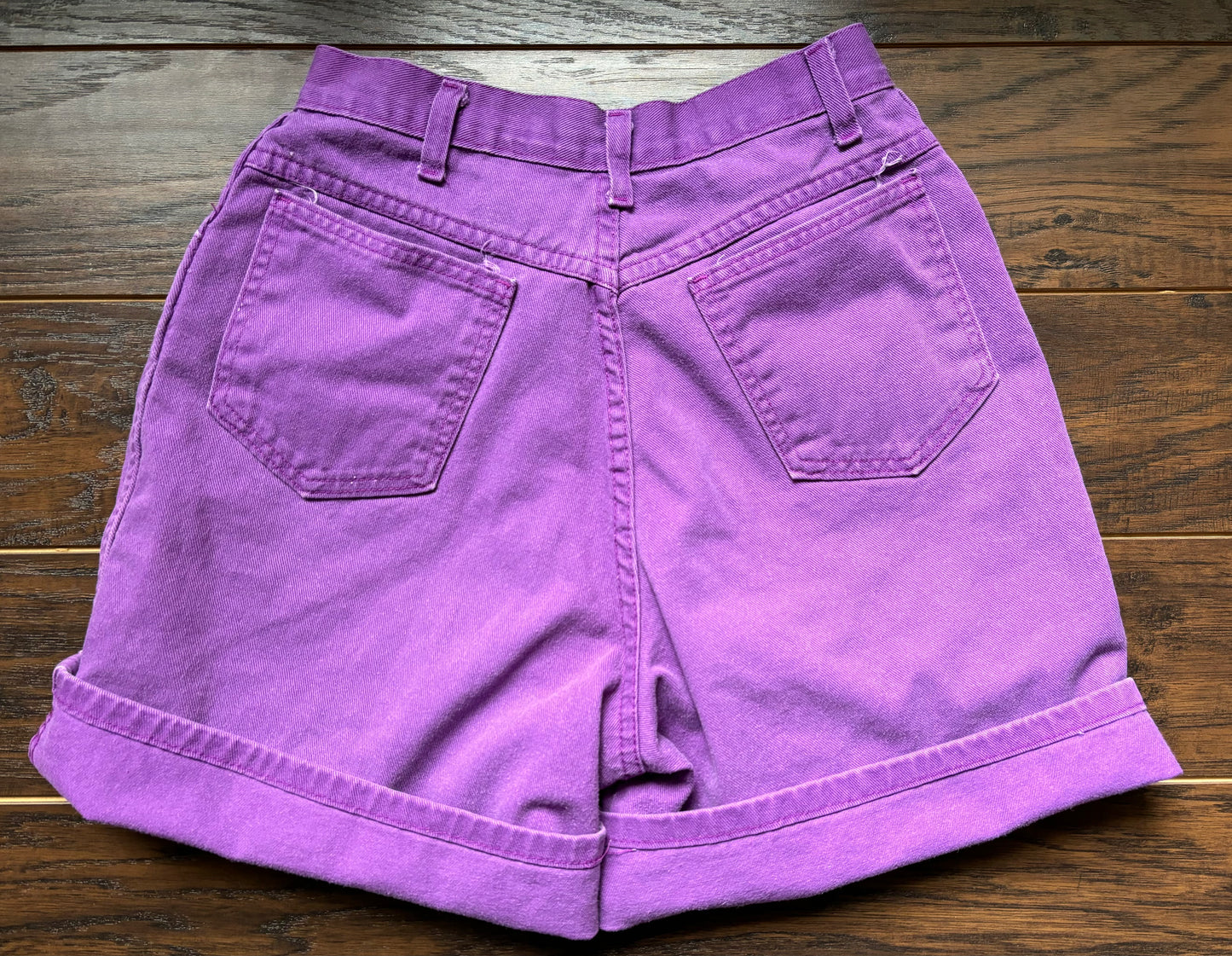 Vintage Women’s Purple Denim Shorts | Made in USA