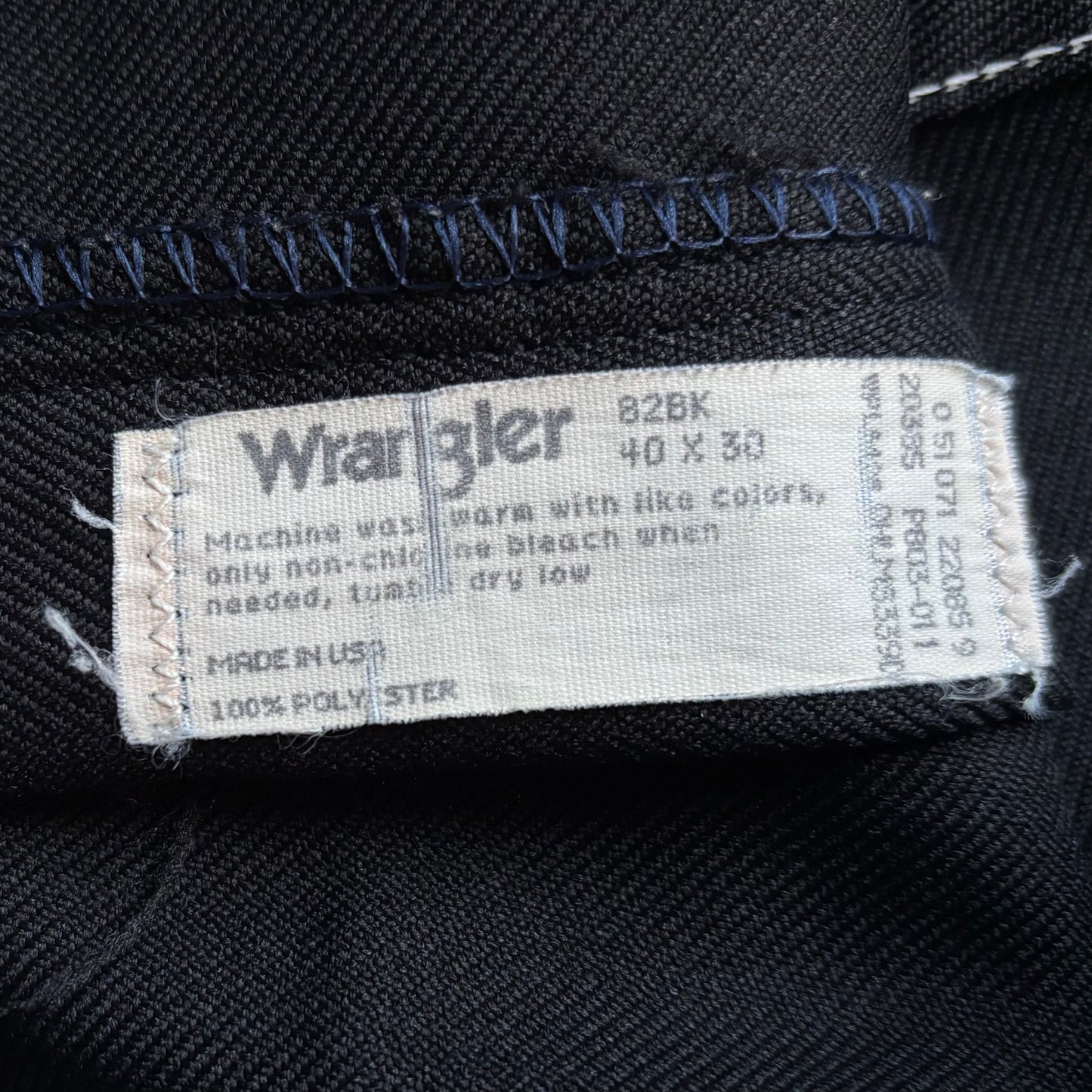 Vintage Western Men’s Wrangler Polyester Trousers | Made in USA
