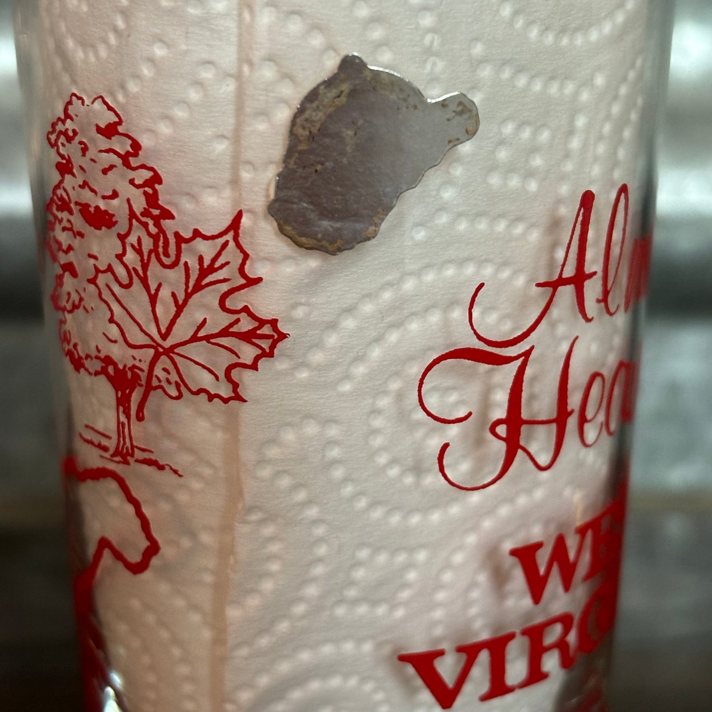 Vintage Weston Glasses “Almost Heaven… West Virginia with Faded Document Sticker Rare