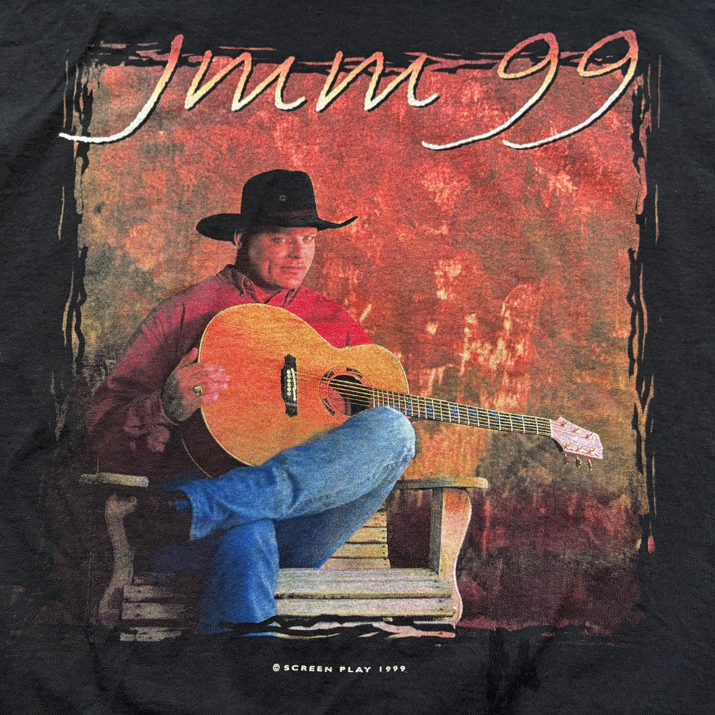 1999 Vintage Western John Michael Montgomery Country Concert Tour T-Shirt