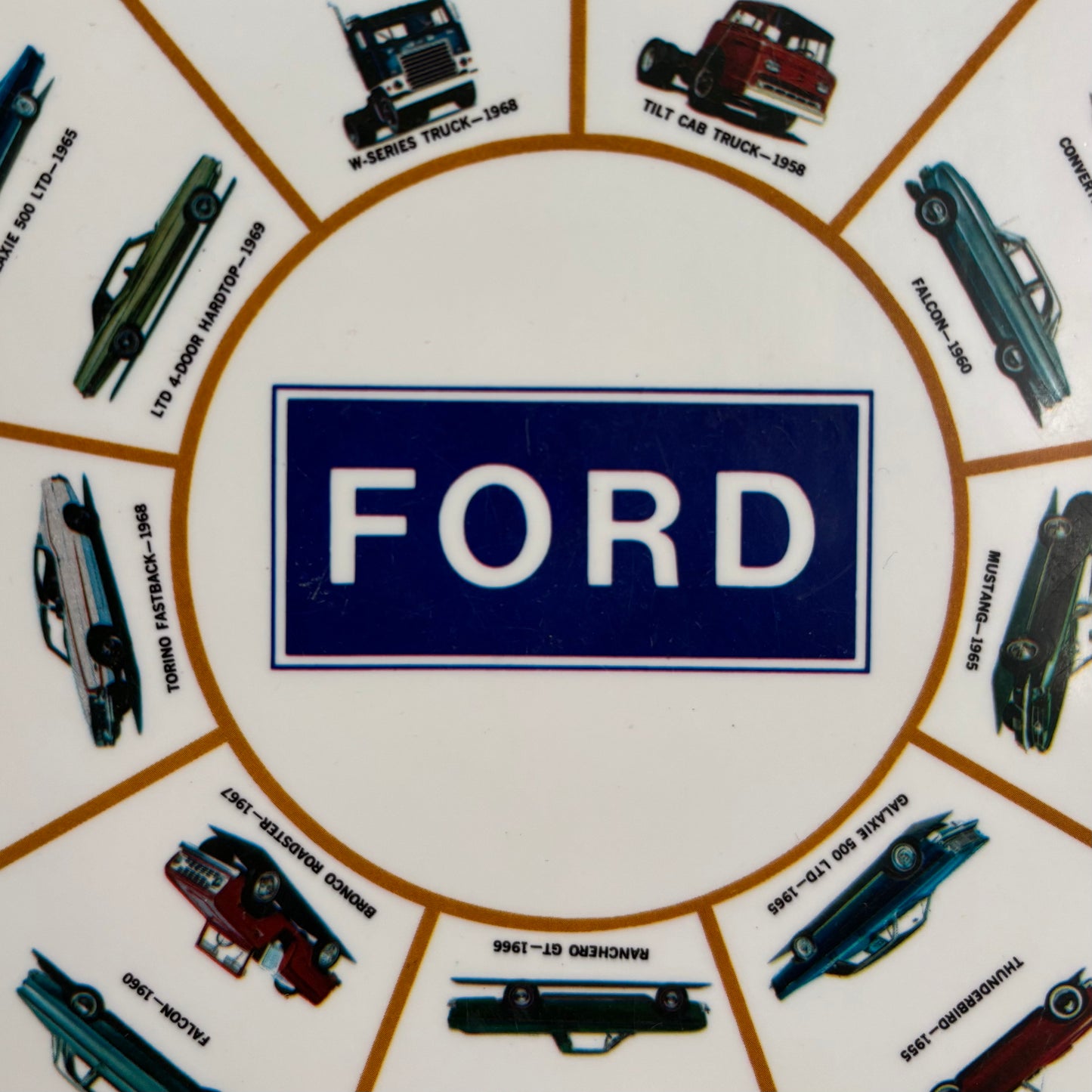 1968 Vintage West Bend Thermo Serv Ford Club Serving Tray