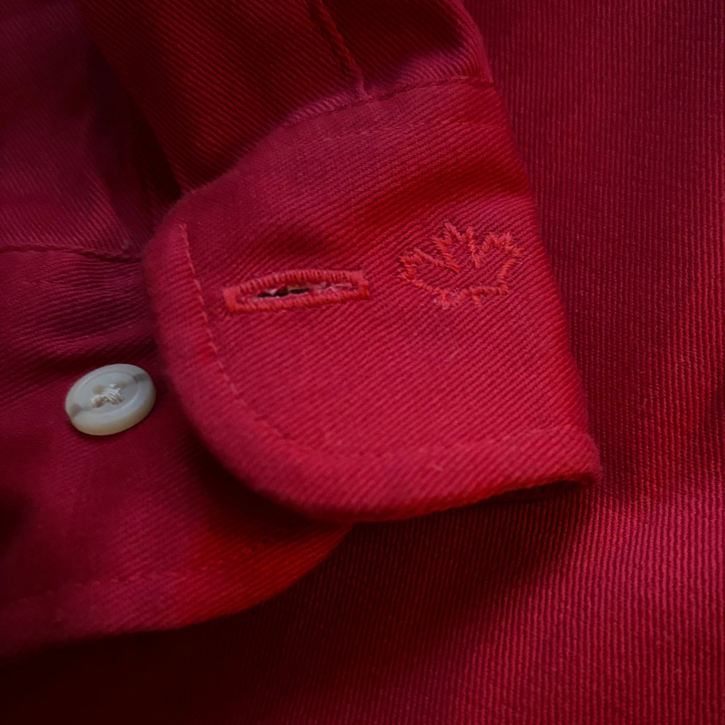 Vintage Deadstock Men’s Canadian Outdoors Button Down Shirt with Embroidery “Mid -West Game” and Patched Elbows | Made in Canada