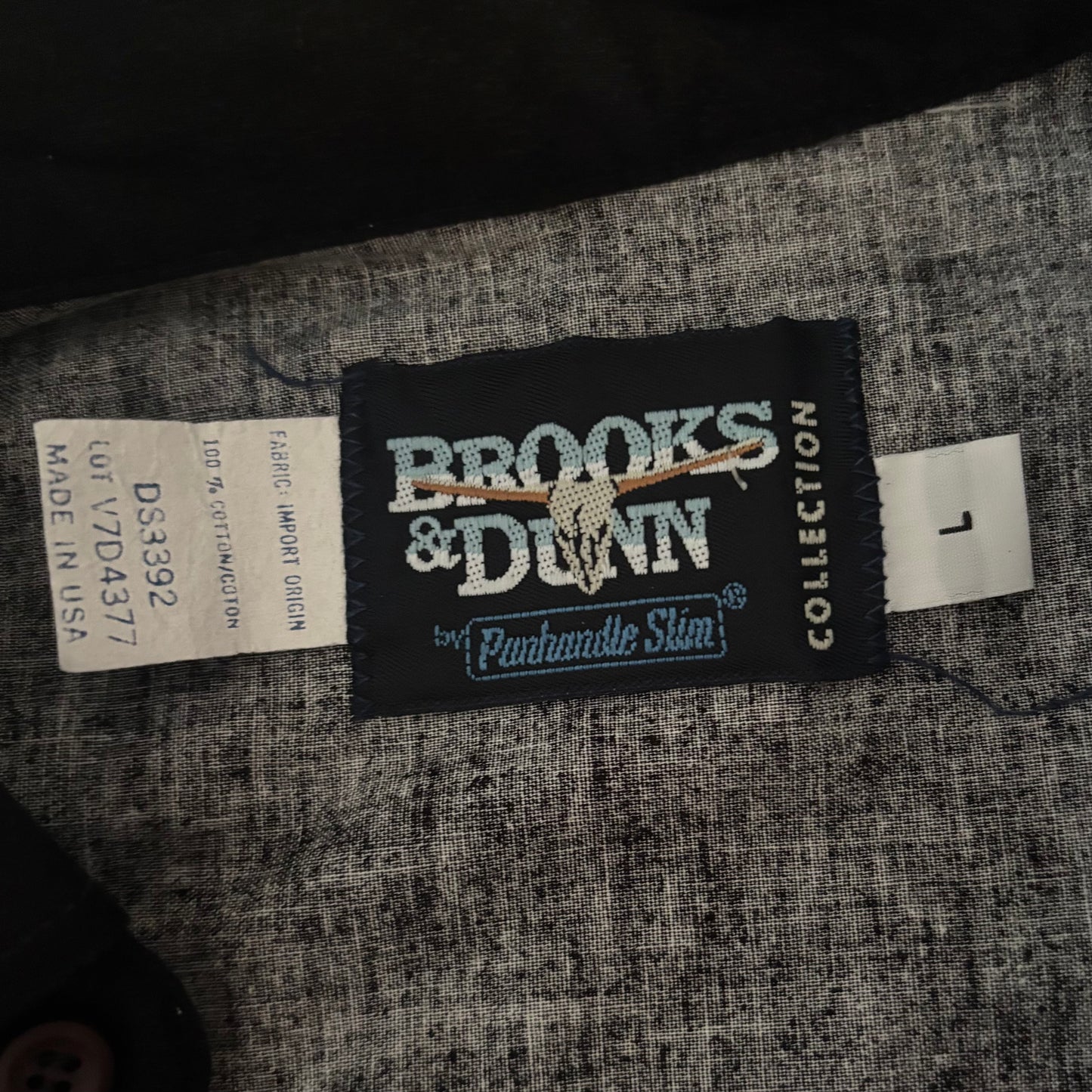 Vintage Brooks & Dunn Panhandle Slim Button Up Shirt Made in USA Western Men’s Large