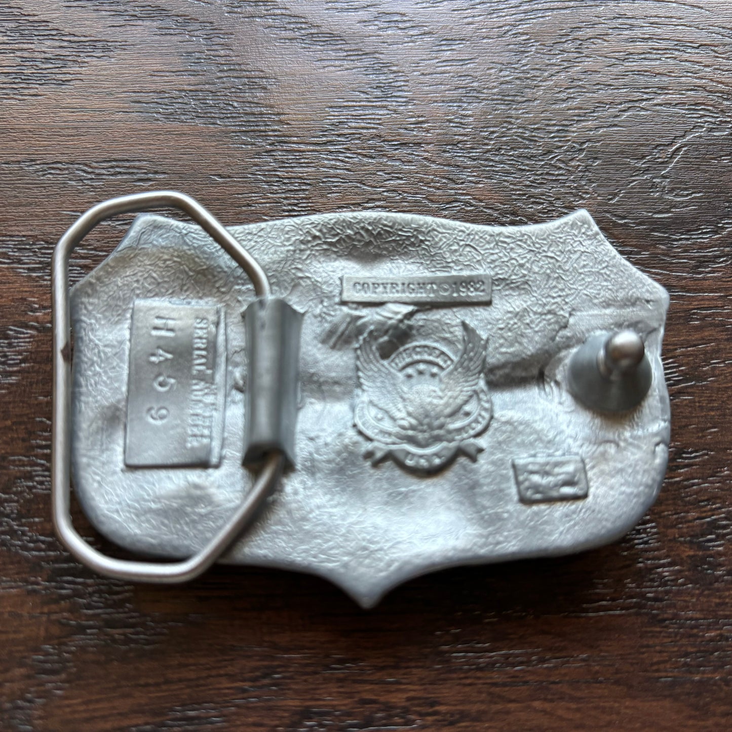 1982 Vintage Article II The Right To Keep and Bear Arms Belt Buckle | The Great American Buckle Co.