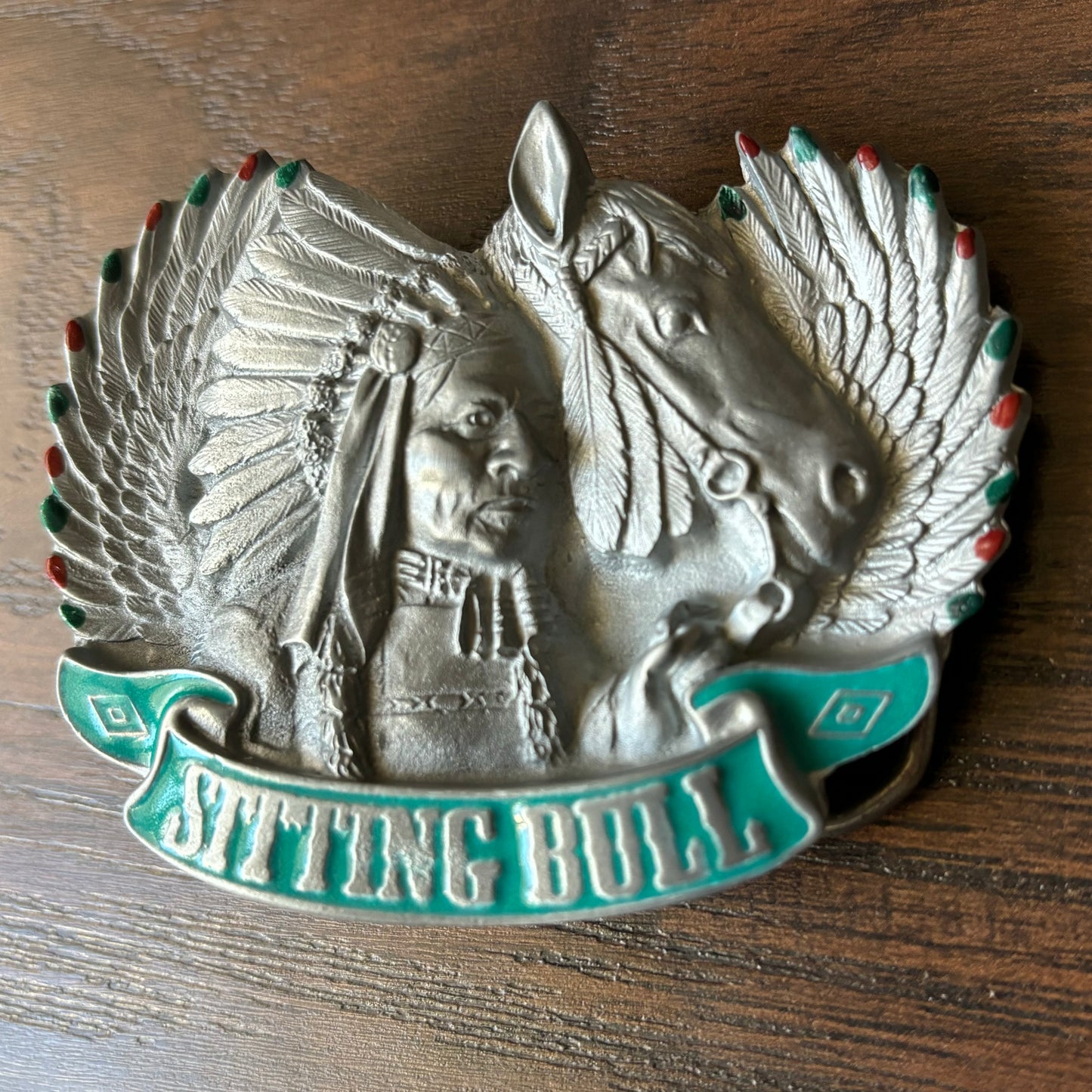 1994 Vintage 3D Sitting Bull Belt Buckle | The Great American Buckle Co