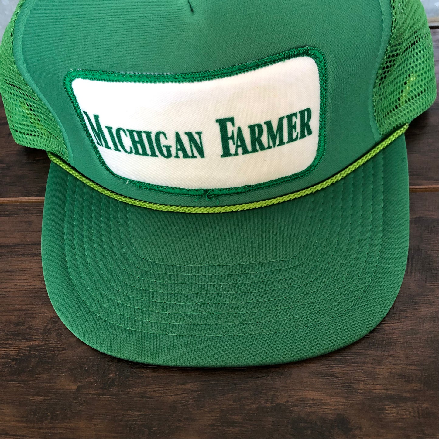 Vintage Snapback Hat with Michigan Farmer Patch