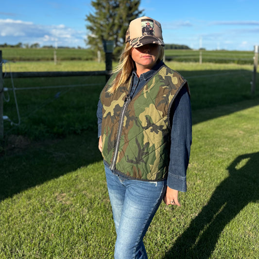 Vintage Reversible Camouflage Hunting Vest