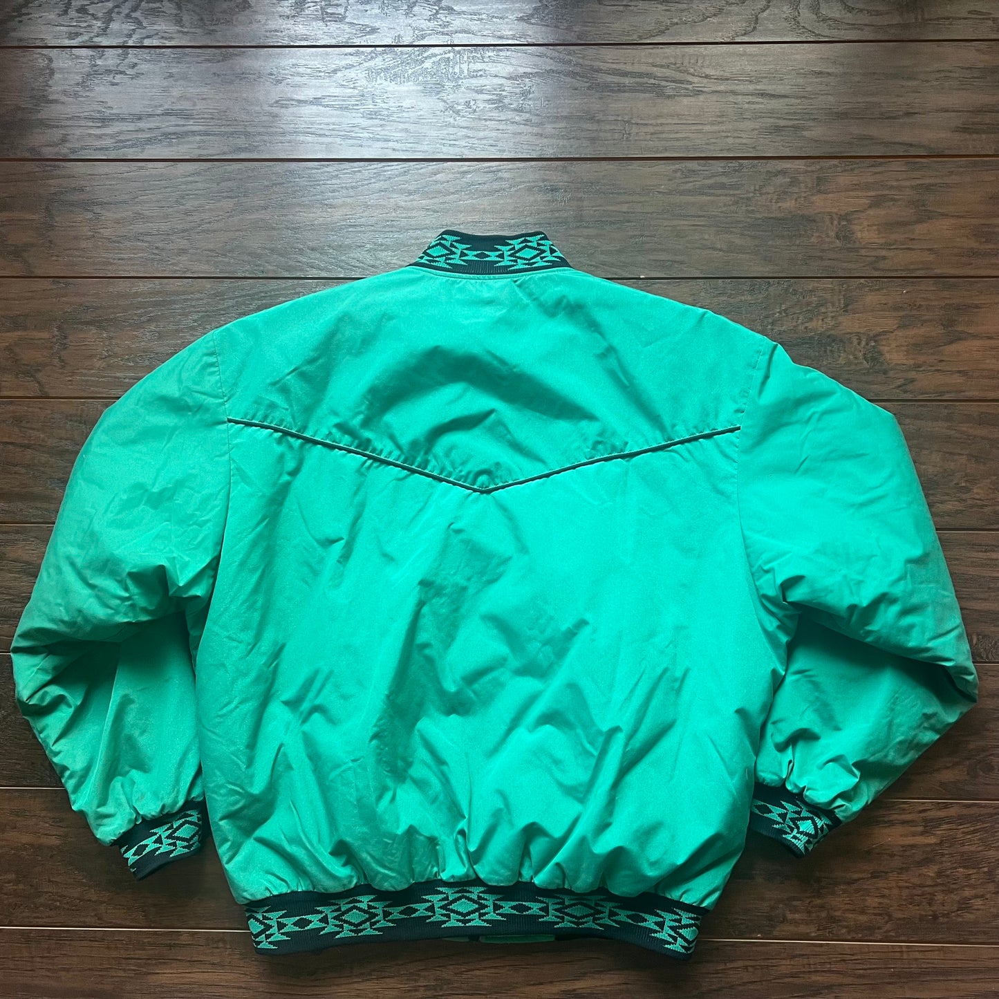 Vintage Western Comfy Casual Bomber Jacket with Aztec Print | Made In USA