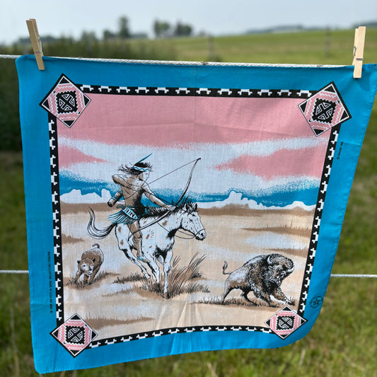 Vintage Southwestern Native American Bandana | Made in USA