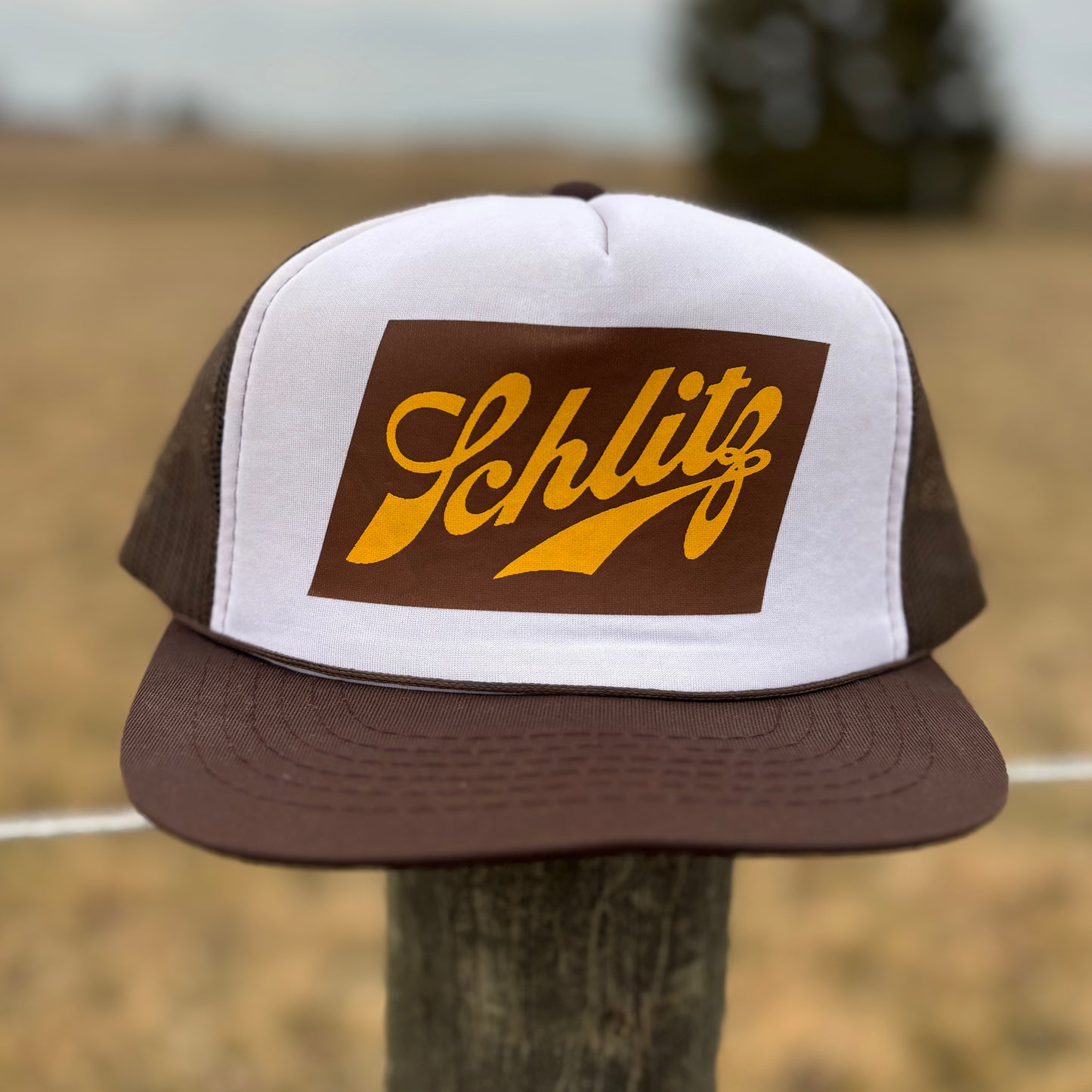 Vintage Deadstock Schlitz Snapback Trucker Hat | Made in Korea