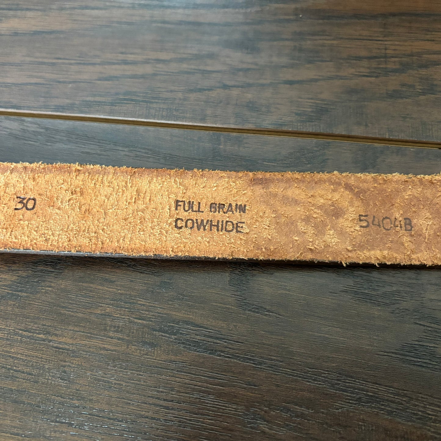 Vintage Western “Garrett” Stamped Full Grain Cowhide Belt