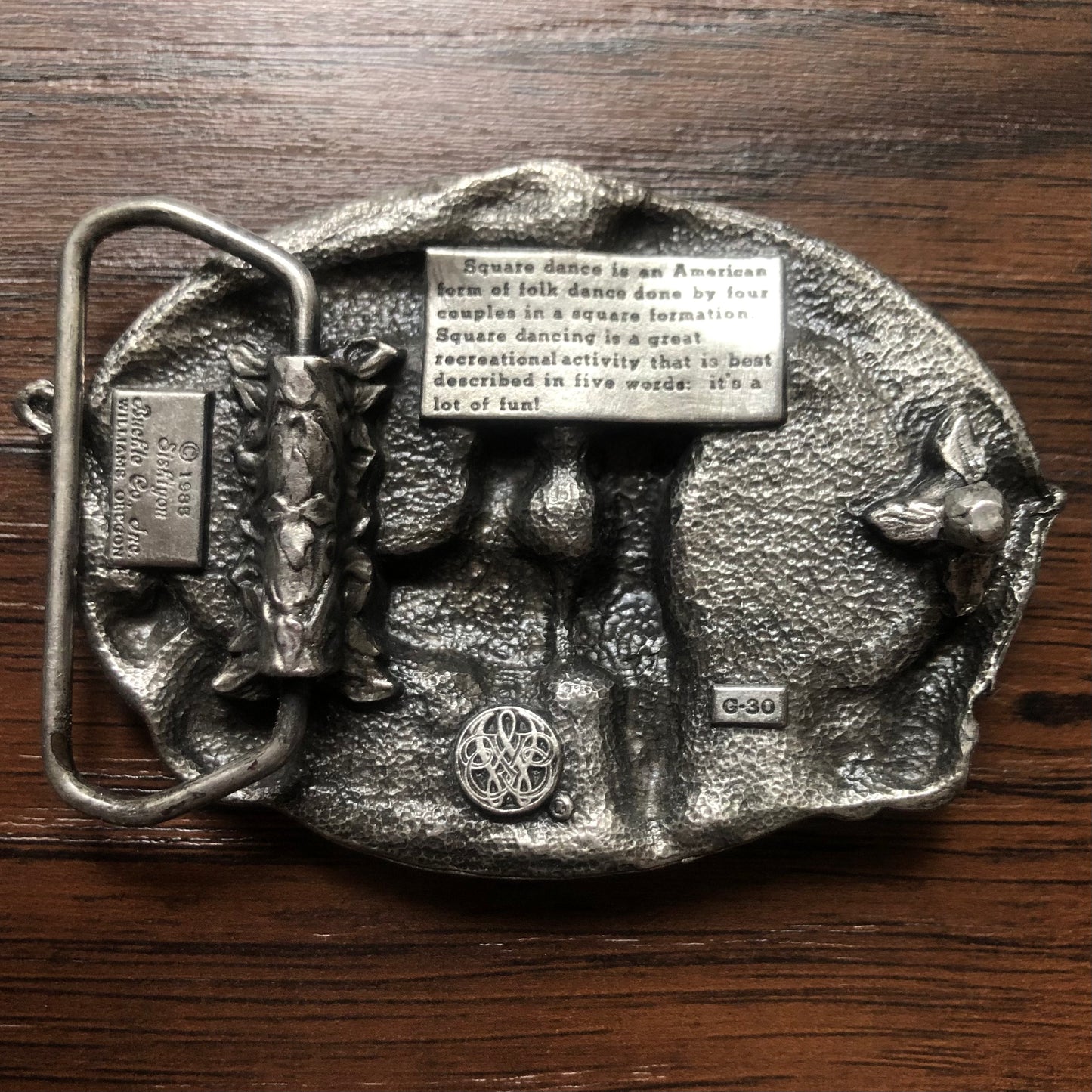 1985 Vintage Western Square Dancing Belt Buckle | Siskiyou Buckle Co.