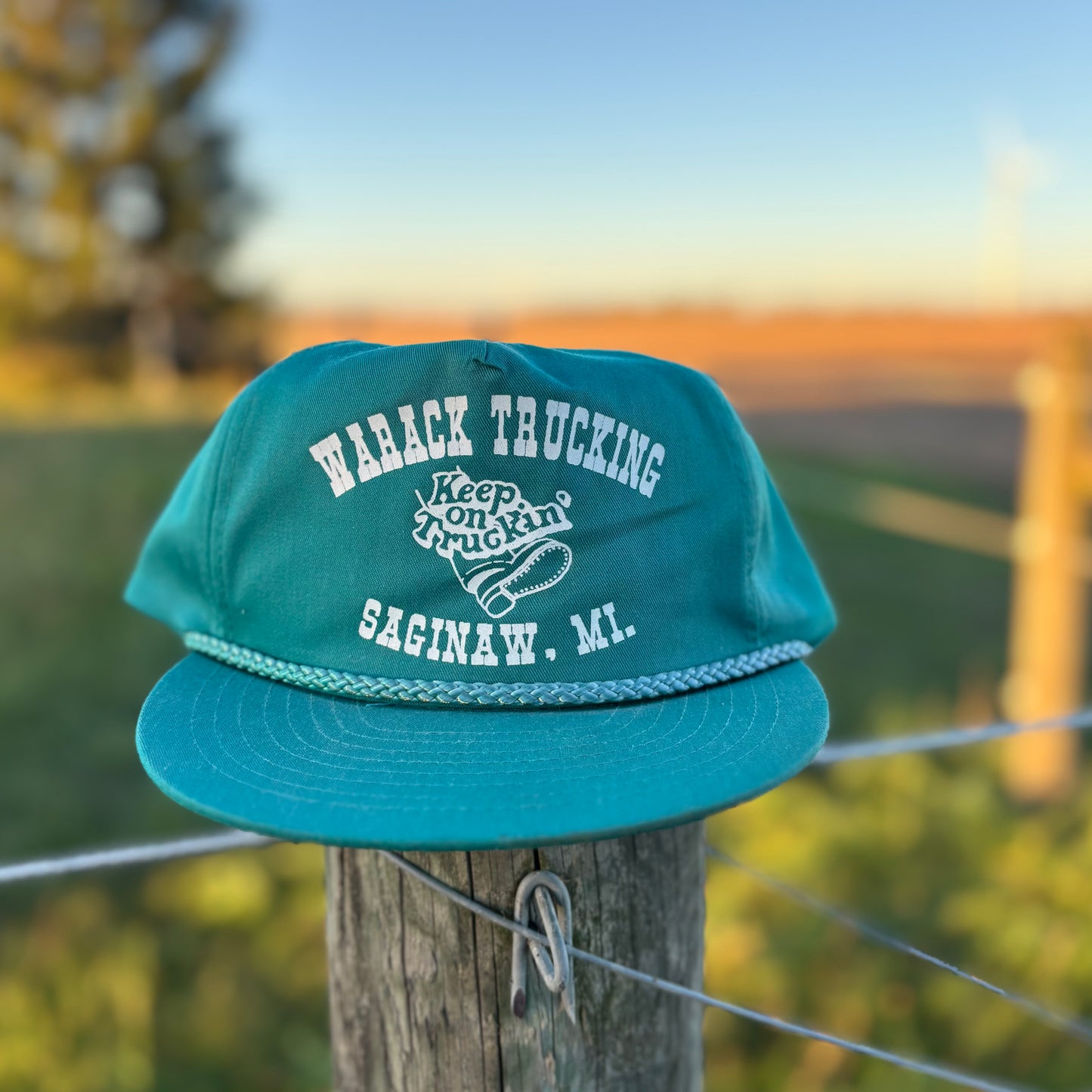 Vintage Warack Trucking Snapback Hat “Keep On Truckin” | Saginaw, MI