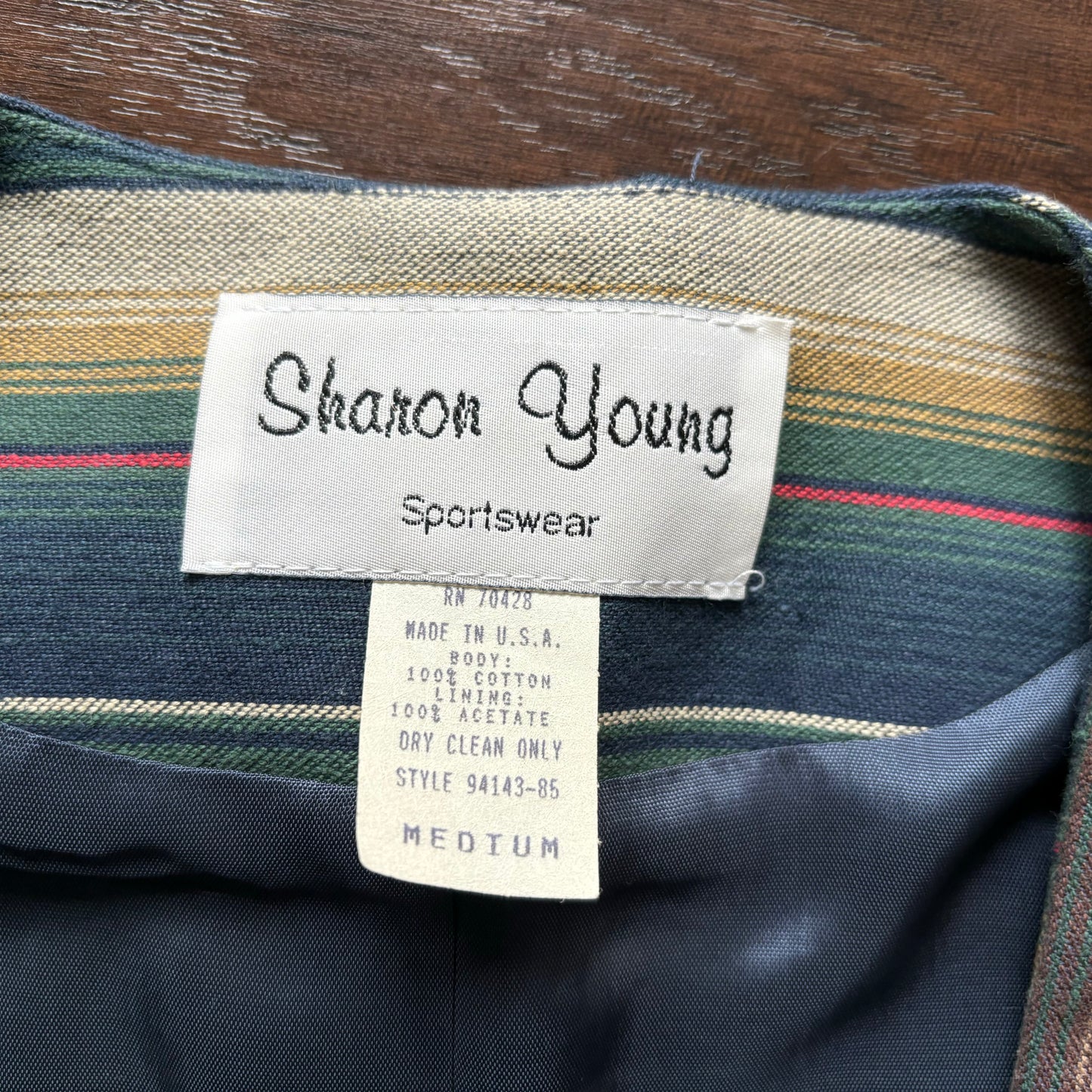 Vintage Southwestern Women’s Sharon Young Sportswear 2 Piece Serape Jacket and Skirt | Made in USA