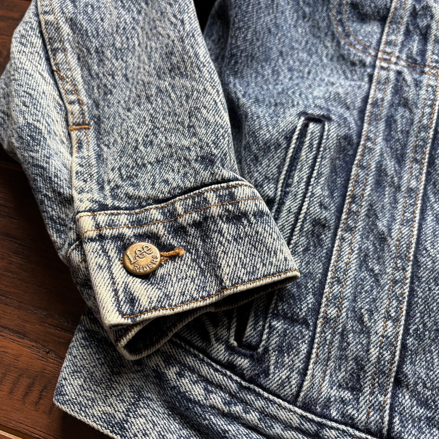 Vintage Western Lee Acid Wash Denim Trucker Jacket