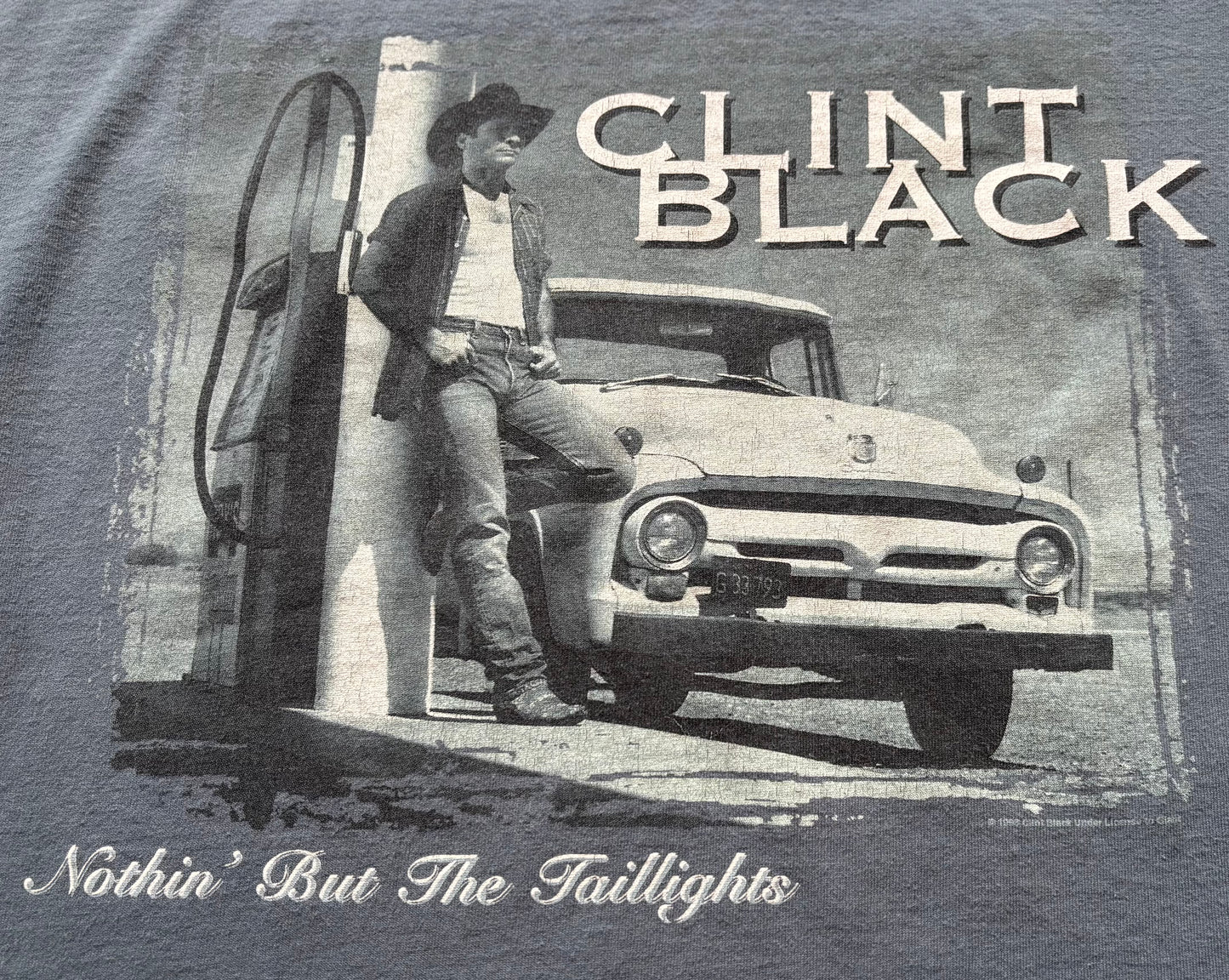 1998 Vintage Western Clint Black “Nothin’ But The Taillights” Country Concert T-Shirt | North American Tour
