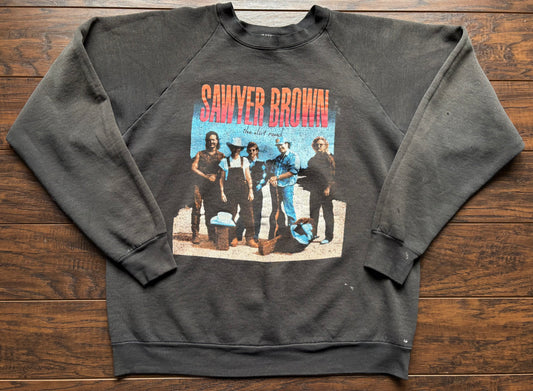 1992 Vintage Western Sawyer Brown “The Dirt Road” Country Concert Sweatshirt | Made in USA