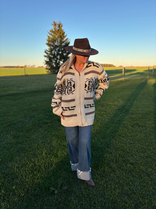 Men’s Camp Kitschy Knits Wool Sweater Cardigan | The Big Lebowski