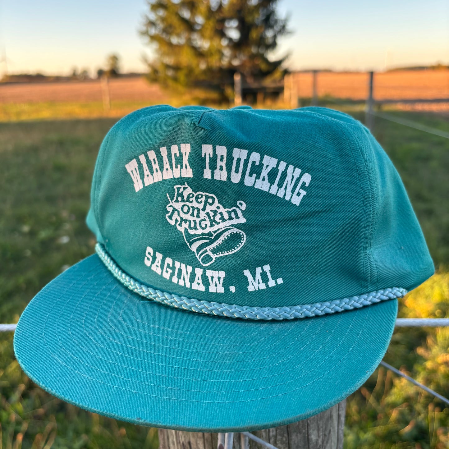 Vintage Warack Trucking Snapback Hat “Keep On Truckin” | Saginaw, MI