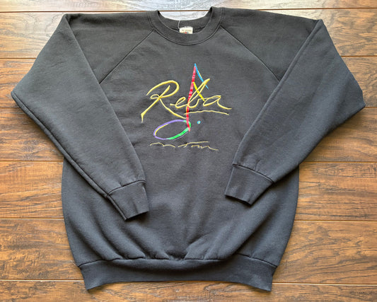 Vintage Western Rainbow Music Note Reba McEntire Country Concert Sweatshirt | Made in USA