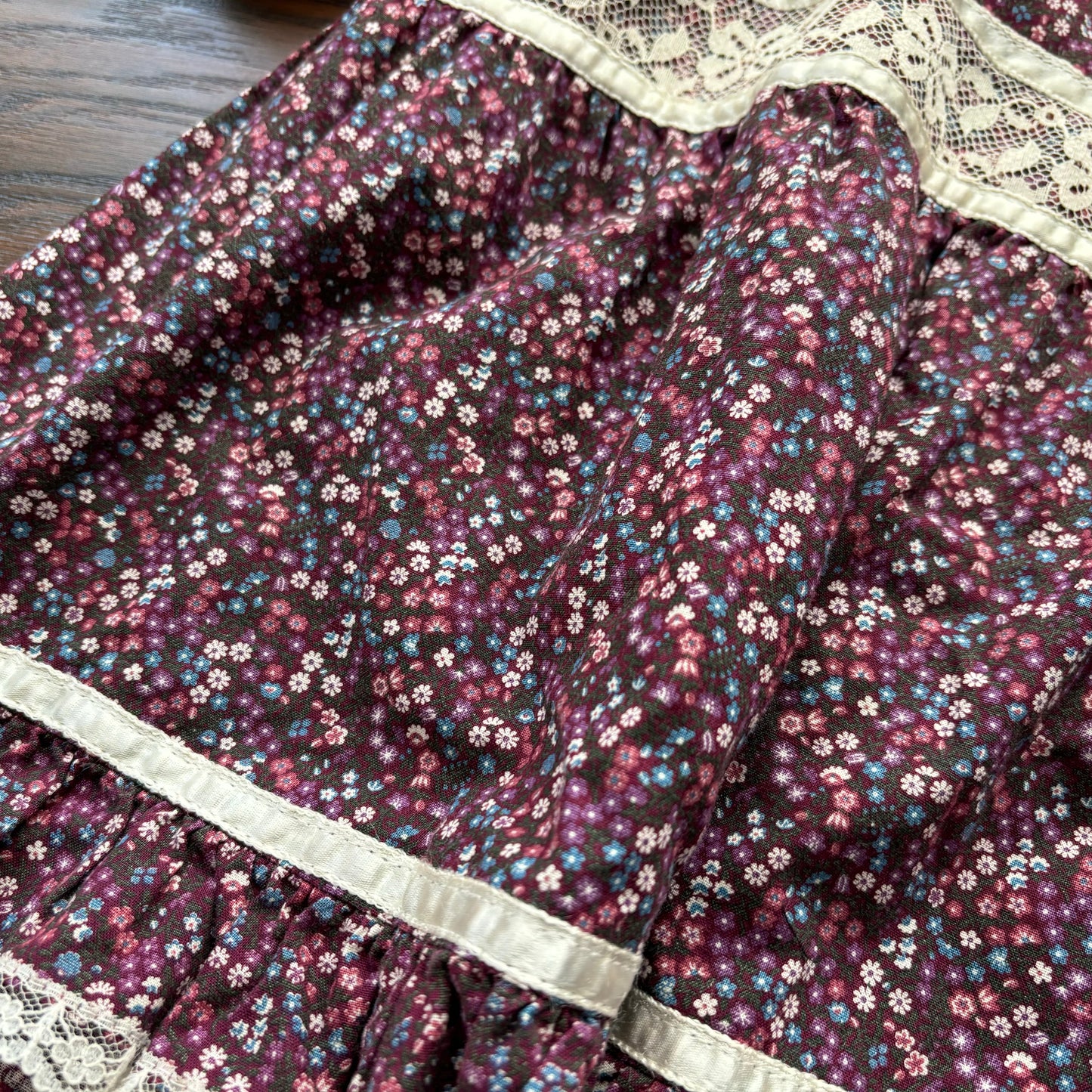 70’s Vintage Boho Western Floral Prairie Dress