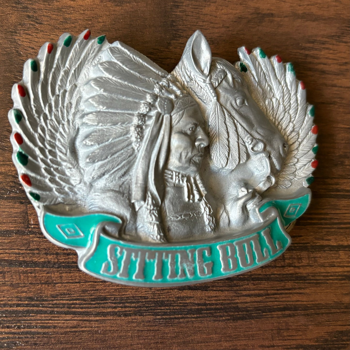 1994 Vintage 3D Sitting Bull Belt Buckle | The Great American Buckle Co