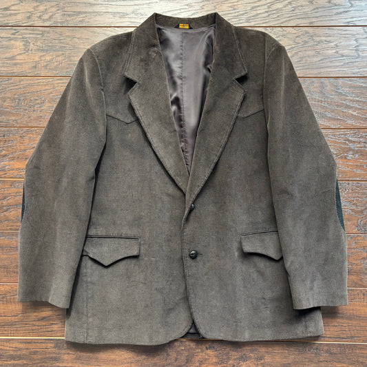 Vintage Western Men’s Pioneer Wear Corduroy Blazer with Elbow Patch | Made in USA