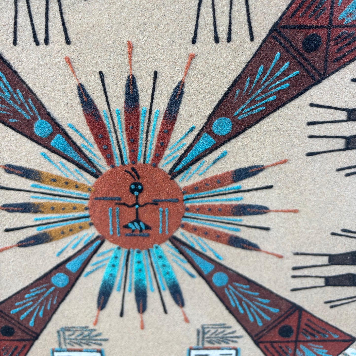Vintage Navajo Whirling Yei Sandpainting