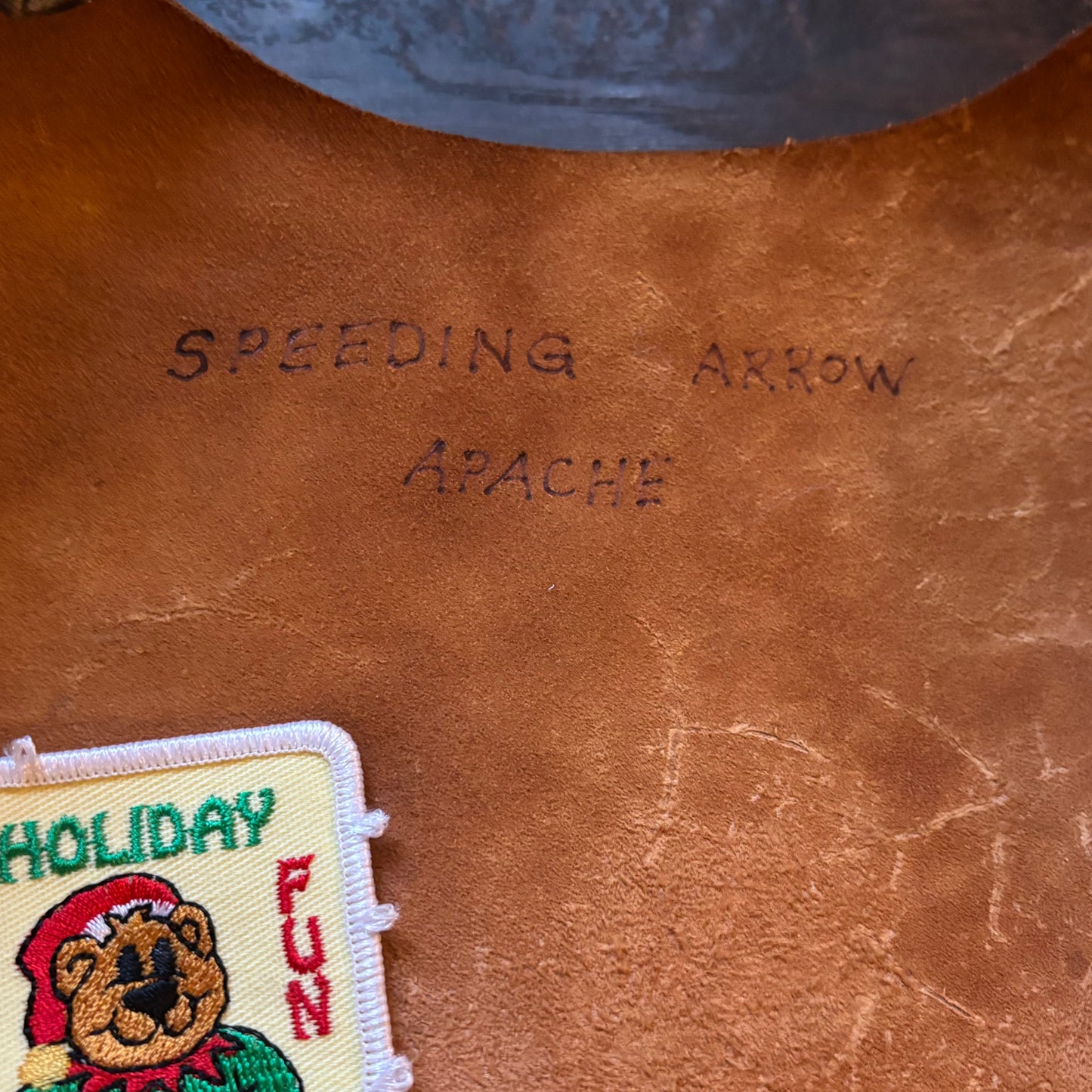 90’s Vintage Suede Kids YMCA Indian Guides with Participation and Achievement Patches