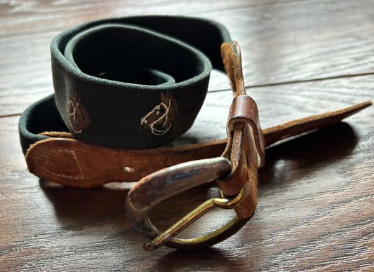 Vintage Western Stretchy Belt with Horse Heads
