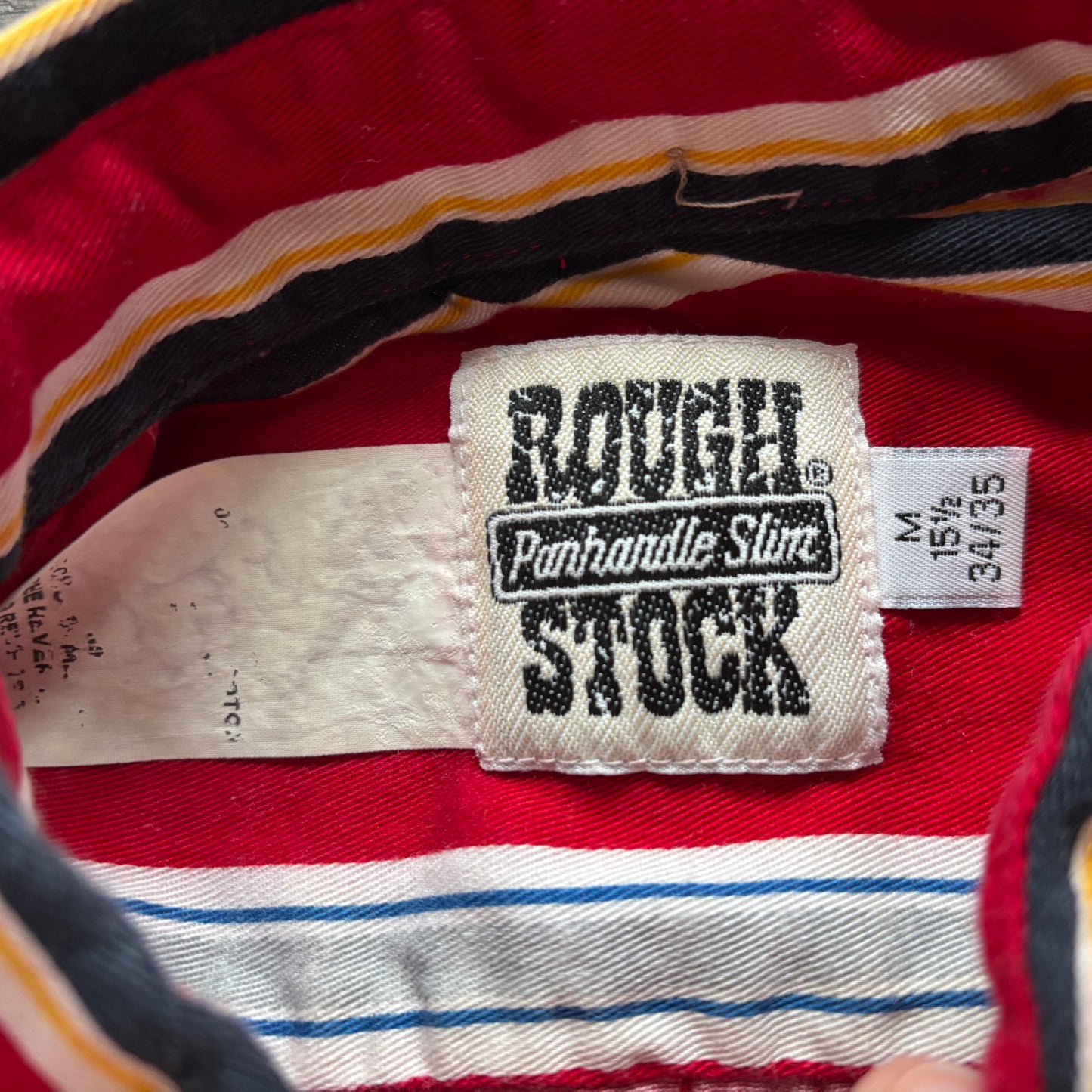 90’s Vintage Western Men’s Rough Stock Panhandle Slim Shirt