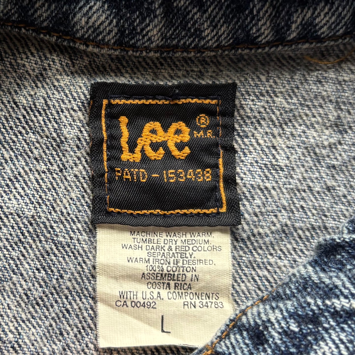 Vintage Western Lee Acid Wash Denim Trucker Jacket