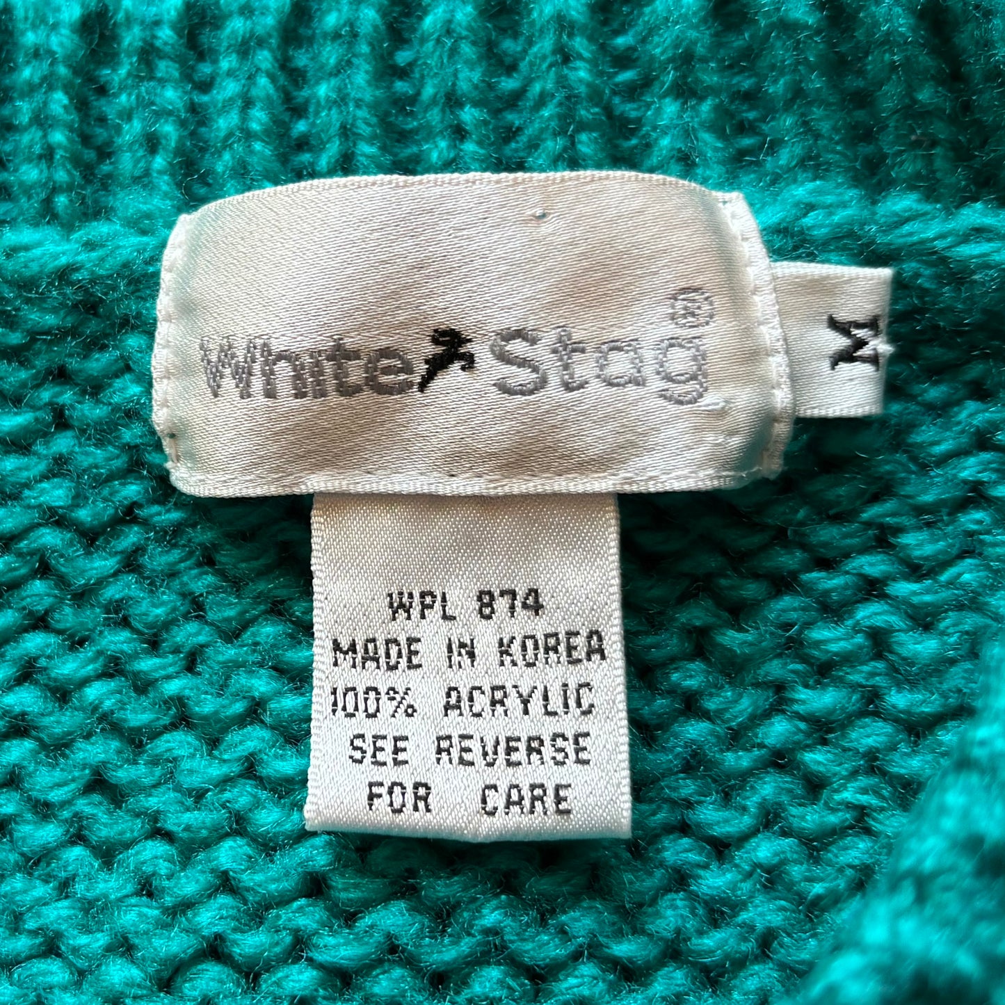 80’s Vintage Western White Stag Aztec Sweater | Made in Korea