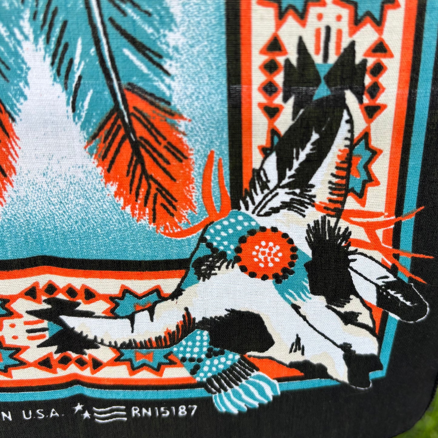 Vintage Southwestern Steer Skull Bandana | Made in USA
