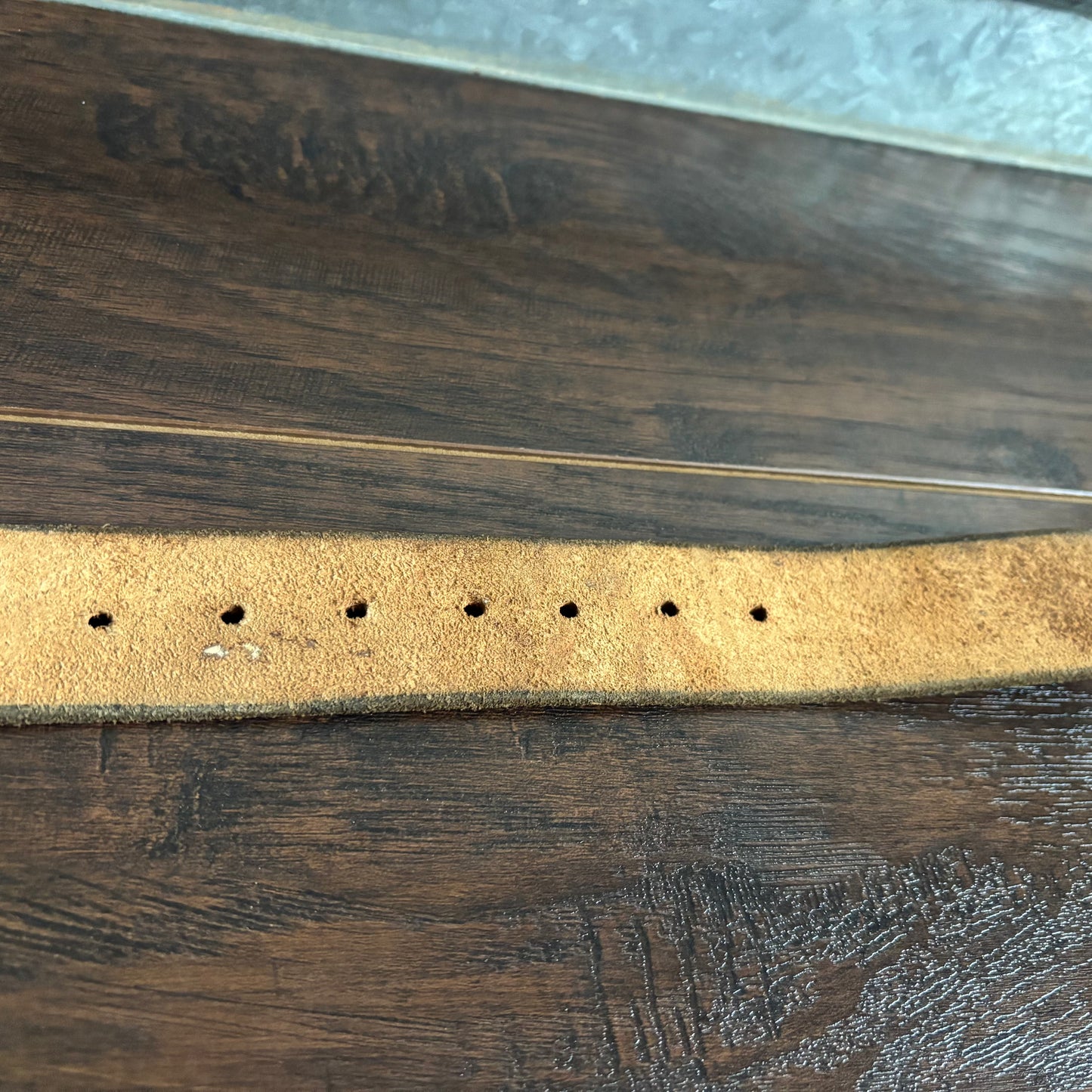 Vintage Western Tooled Leather Belt with Deer