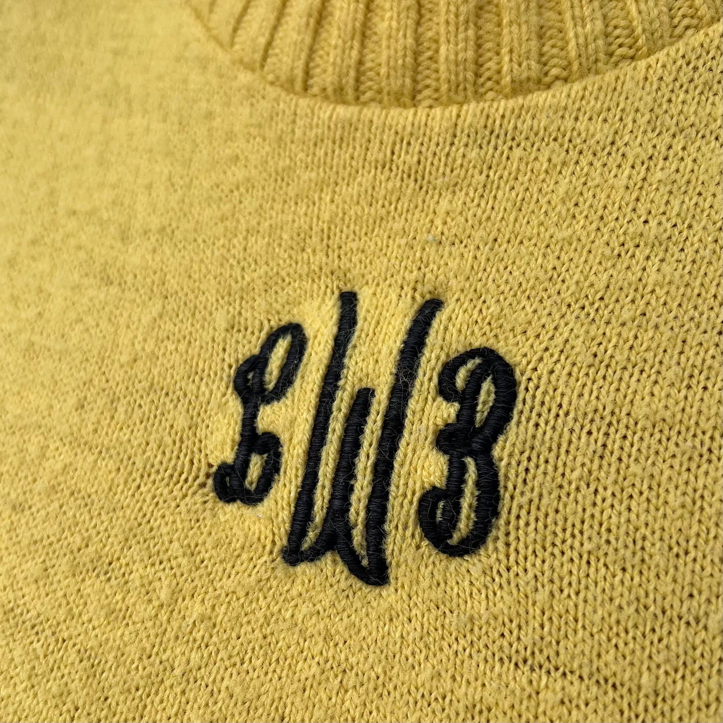 60’s/70’s Vintage Women’s 100% Acrylic Embroidered Initials Pullover Sweater