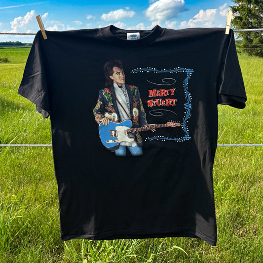 1995 Vintage Western Marty Stuart “The Marty Party Country Music Concert T-Shirt |NOS with Tags